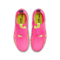 Nike Zoom Mercurial Superfly 9 Pro Veterloze Gras Voetbalschoenen (FG) Kids Roze Geel Zwart