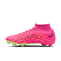 Nike Zoom Mercurial Superfly 9 Academy Grass/ Artificial Grass Football Shoes (MG) Pink Yellow Black