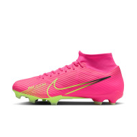 Nike Zoom Mercurial Superfly 9 Academy Grass/ Artificial Grass Football Shoes (MG) Pink Yellow Black