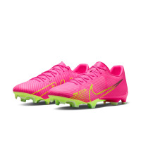 Nike Zoom Mercurial Vapor 15 Academy Gras / Kunstgras Voetbalschoenen (MG) Roze Geel Zwart