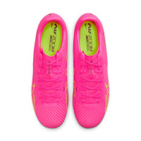 Nike Zoom Mercurial Vapor 15 Academy Gras / Kunstgras Voetbalschoenen (MG) Roze Geel Zwart