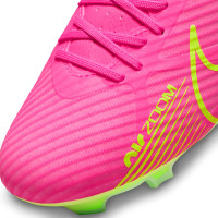 Nike Zoom Mercurial Vapor 15 Academy Gras / Kunstgras Voetbalschoenen (MG) Roze Geel Zwart