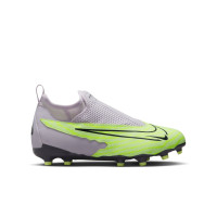 Nike Phantom GX Academy Dynamic Fit Grass/ Artificial Grass Football Shoes (MG) Kids Yellow Black Purple