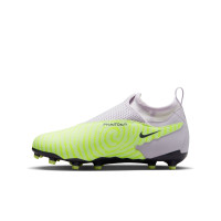 Nike Phantom GX Academy Dynamic Fit Gras / Kunstgras Voetbalschoenen (MG) Kids Geel Zwart Paars