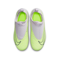 Nike Phantom GX Academy Dynamic Fit Grass/ Artificial Grass Football Shoes (MG) Kids Yellow Black Purple