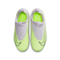 Nike Phantom GX Academy Dynamic Fit Gras / Kunstgras Voetbalschoenen (MG) Kids Geel Zwart Paars