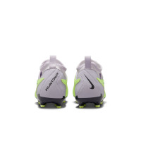 Nike Phantom GX Academy Dynamic Fit Gras / Kunstgras Voetbalschoenen (MG) Kids Geel Zwart Paars