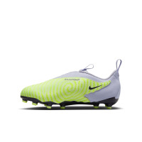 Nike Phantom GX Academy Gras / Kunstgras Voetbalschoenen (MG) Kids Geel Zwart Paars