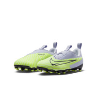 Nike Phantom GX Academy Gras / Kunstgras Voetbalschoenen (MG) Kids Geel Zwart Paars