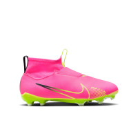 Nike Zoom Mercurial Superfly 9 Academy Laceless Grass/ Artificial Grass Football Shoes (MG) Kids Pink