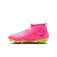 Nike Zoom Mercurial Superfly 9 Academy Laceless Grass/ Artificial Grass Football Shoes (MG) Kids Pink