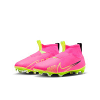 Nike Zoom Mercurial Superfly 9 Academy Laceless Grass/ Artificial Grass Football Shoes (MG) Kids Pink