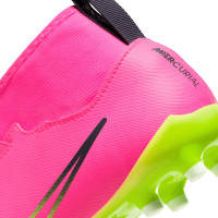 Nike Zoom Mercurial Superfly 9 Academy Laceless Grass/ Artificial Grass Football Shoes (MG) Kids Pink