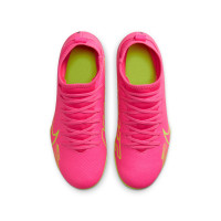 Nike Mercurial Superfly 9 Club Gras / Kunstgras Voetbalschoenen (MG) Kids Roze Geel Zwart
