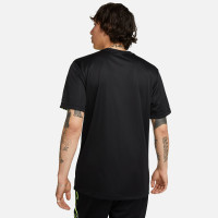 Nike Sportswear Repeat T-Shirt Black Light Yellow White