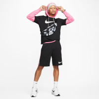 Nike Sportswear Repeat T-Shirt Zwart Wit Roze