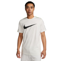 Nike Sportswear Repeat T-Shirt Wit Zwart Geel