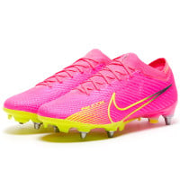 Nike Zoom Mercurial Vapor 15 Elite Iron Stud Football Shoes (SG) Pink Yellow Pro Player Black