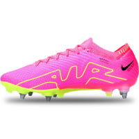 Nike Zoom Mercurial Vapor 15 Elite Iron Stud Football Shoes (SG) Pink Yellow Pro Player Black