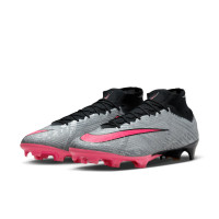 Nike Zoom Mercurial Superfly 9 Elite XXV Grass Football Shoes (FG) Silver Pink Black