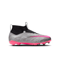 Nike Zoom Mercurial Superfly 9 Pro XXV Laceless Grass Football Shoes (FG) Kids Silver Pink Black