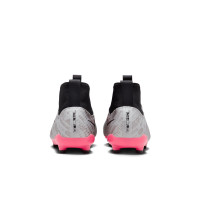 Nike Zoom Mercurial Superfly 9 Pro XXV Laceless Grass Football Shoes (FG) Kids Silver Pink Black