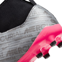 Nike Zoom Mercurial Superfly 9 Pro XXV Laceless Grass Football Shoes (FG) Kids Silver Pink Black