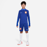 Nike Nederland Strike Training Short 2024 Kids Blue White