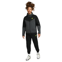 Nike Tech Fleece Trainingspak Zwart Donkergrijs Geel