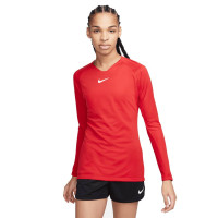 Nike Dri-Fit Park Long Sleeve Base Layer Women Red White