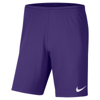 Nike Park III Football Shorts Purple White