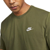 Nike Club SportswearT-Shirt Olijf Groen Wit
