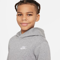 Nike Club Sportswear Hoodie Kids Grey White