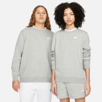 Nike Club Sportswear Fleece Sweater Dames Grijs Wit