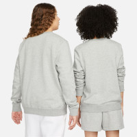 Nike Club Sportswear Fleece Sweater Dames Grijs Wit