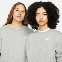 Nike Club Sportswear Fleece Sweater Dames Grijs Wit