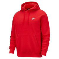 Nike Club Sportswear Fleece Hoodie Red White