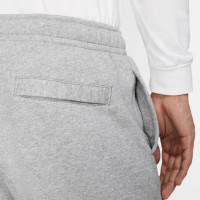 Nike Club Sportswear Fleece Joggingbroek Grijs Wit