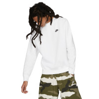 Nike Sportswear Club Crew Sweater Fleece White Black