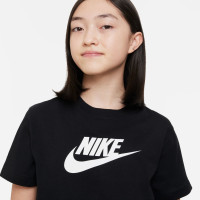 Nike Logo Sportswear T-Shirt Meisjes Zwart Wit
