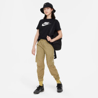 Nike Logo Sportswear T-Shirt Meisjes Zwart Wit