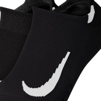Nike No-Show Multiplier 2-Pack Ankle Socks Black White