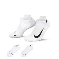 Nike No-Show Multiplier Ankle Socks 2-Pack White Black