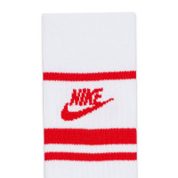 Nike Sportswear Everyday Essential 3-Pack Sports Socks White Red