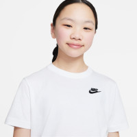 Nike T Shirt Sportswear Girls White Black KNVBshop