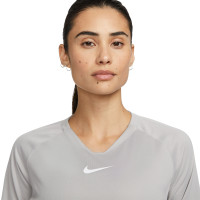 Nike Dri-Fit Park Ondershirt Lange Mouwen Dames Grijs Wit