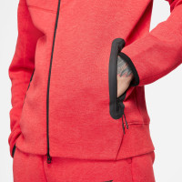 Nike Tech Fleece Vest Sportswear Melange Rood Zwart