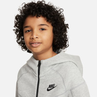 Nike Tech Fleece Trainingspak Sportswear Kids Lichtgrijs Zwart