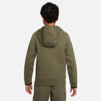 Nike Tech Fleece Trainingspak Sportswear Kids Olijfgroen Zwart