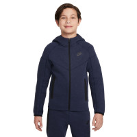 Nike Tech Fleece Trainingspak Sportswear Kids Donkerblauw Zwart